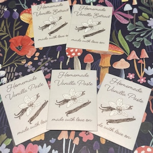 Homemade Vanilla Extract or Paste Label