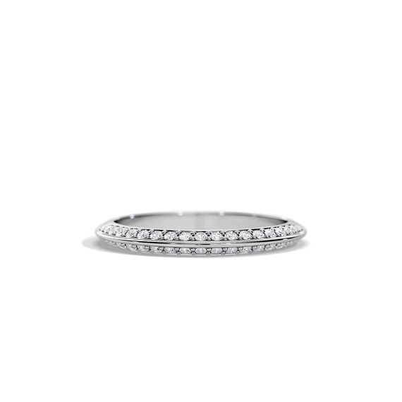 Half pave diamond store wedding band