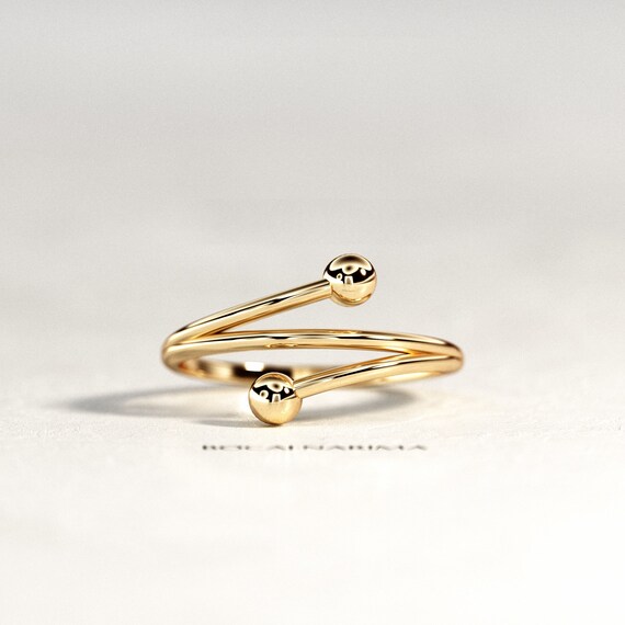 gold ball ring