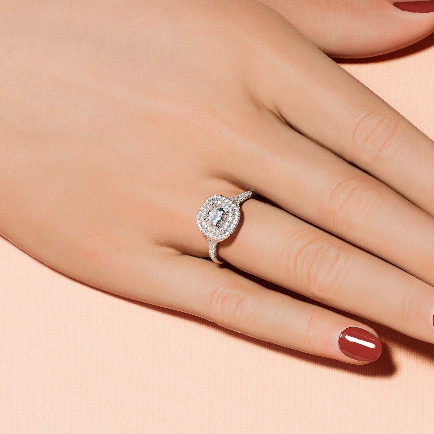 1 Carat 1 2 Carat 2 Carat Cushion Cut Forever One Moissanite
