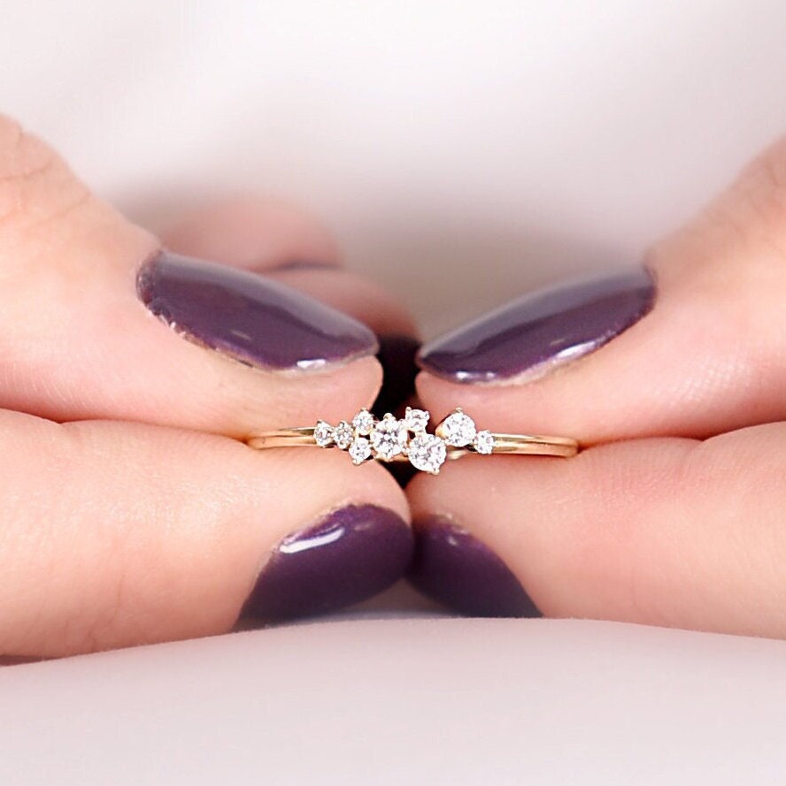 Dainty cluster sale ring