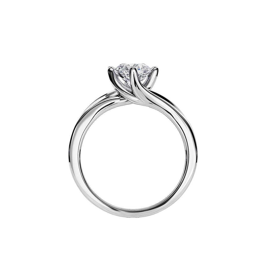 1 Carat Moissanite Twisted Ring main image 0