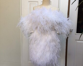 fluffy feather dress