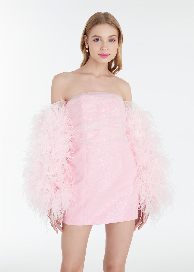 Sginstar Emma Unicorn Sweet Pink Ostrich Feather off the | Etsy