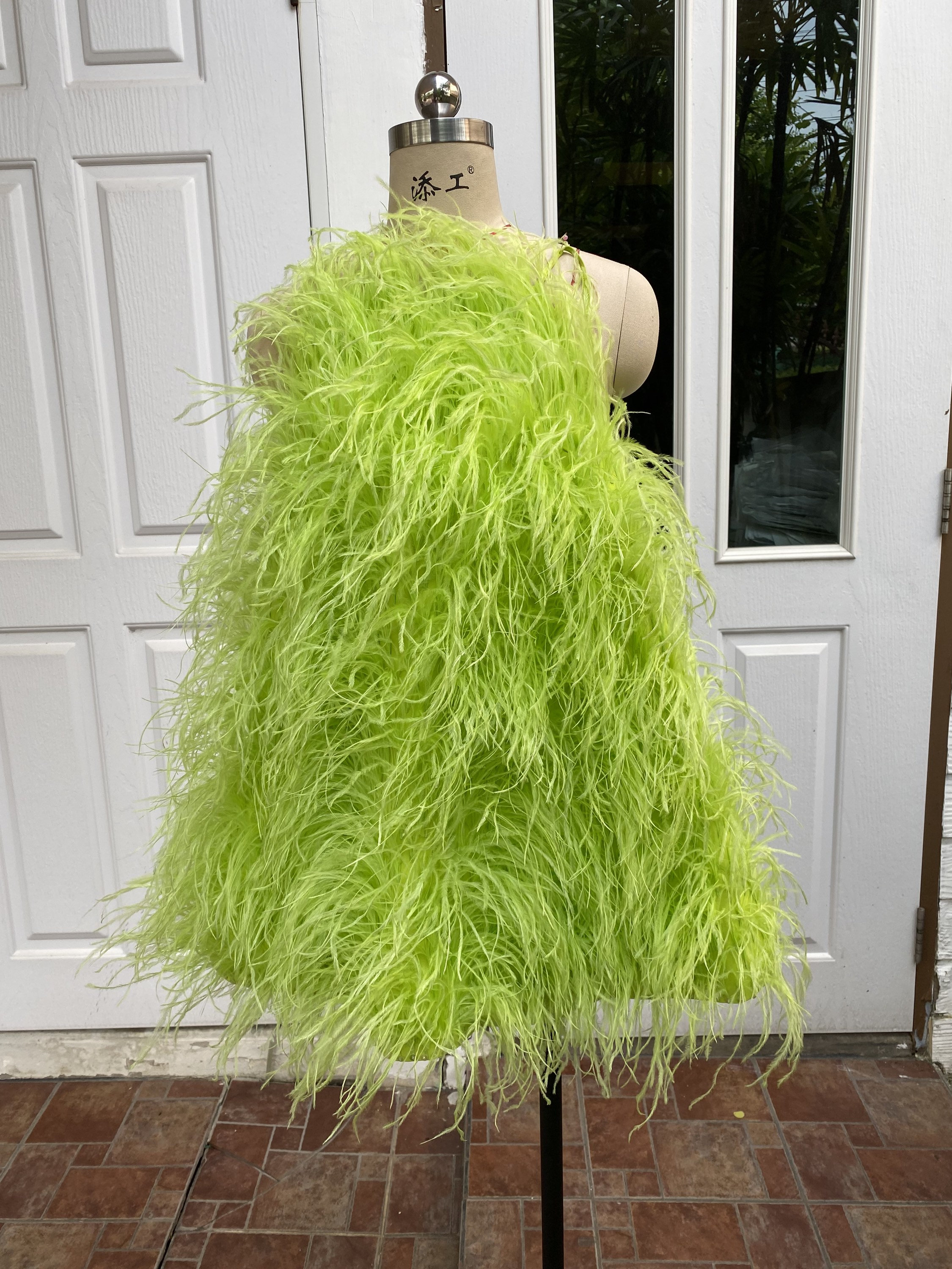 Lime Green Feathers