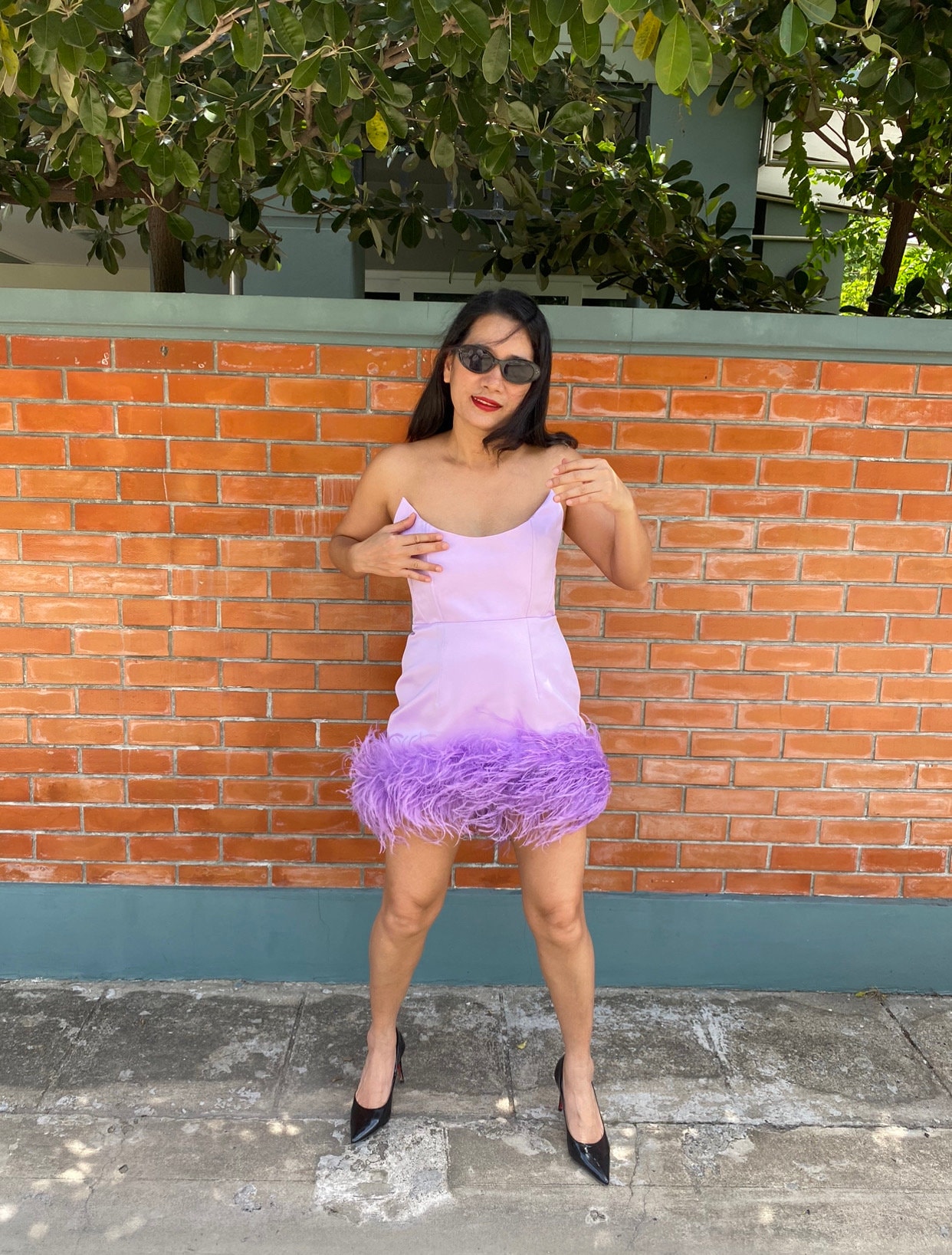 purple feather mini dress Gemma Purple Feather Mini Dress  CATCHALL