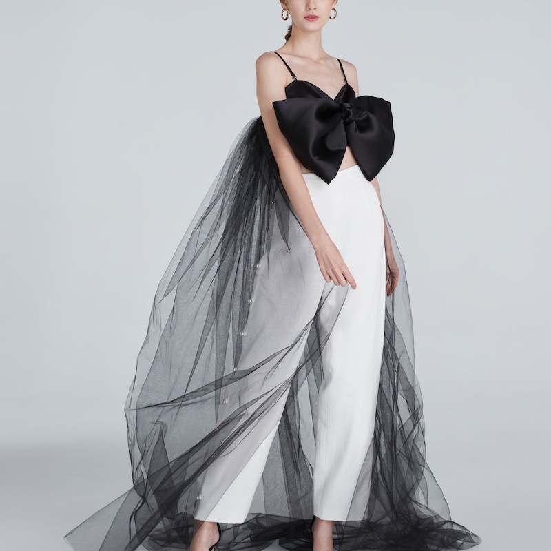 19953 Black Sheer Tulle Top Dress