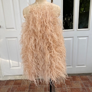 Amanda beige feathers halter mini dress,Unique wedding dress,Wedding guest dress,Ball gown wedding dress,Plus size wedding dress