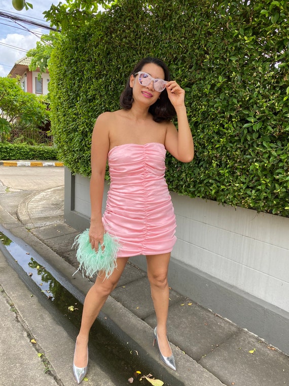 Pink party best sale dress plus size