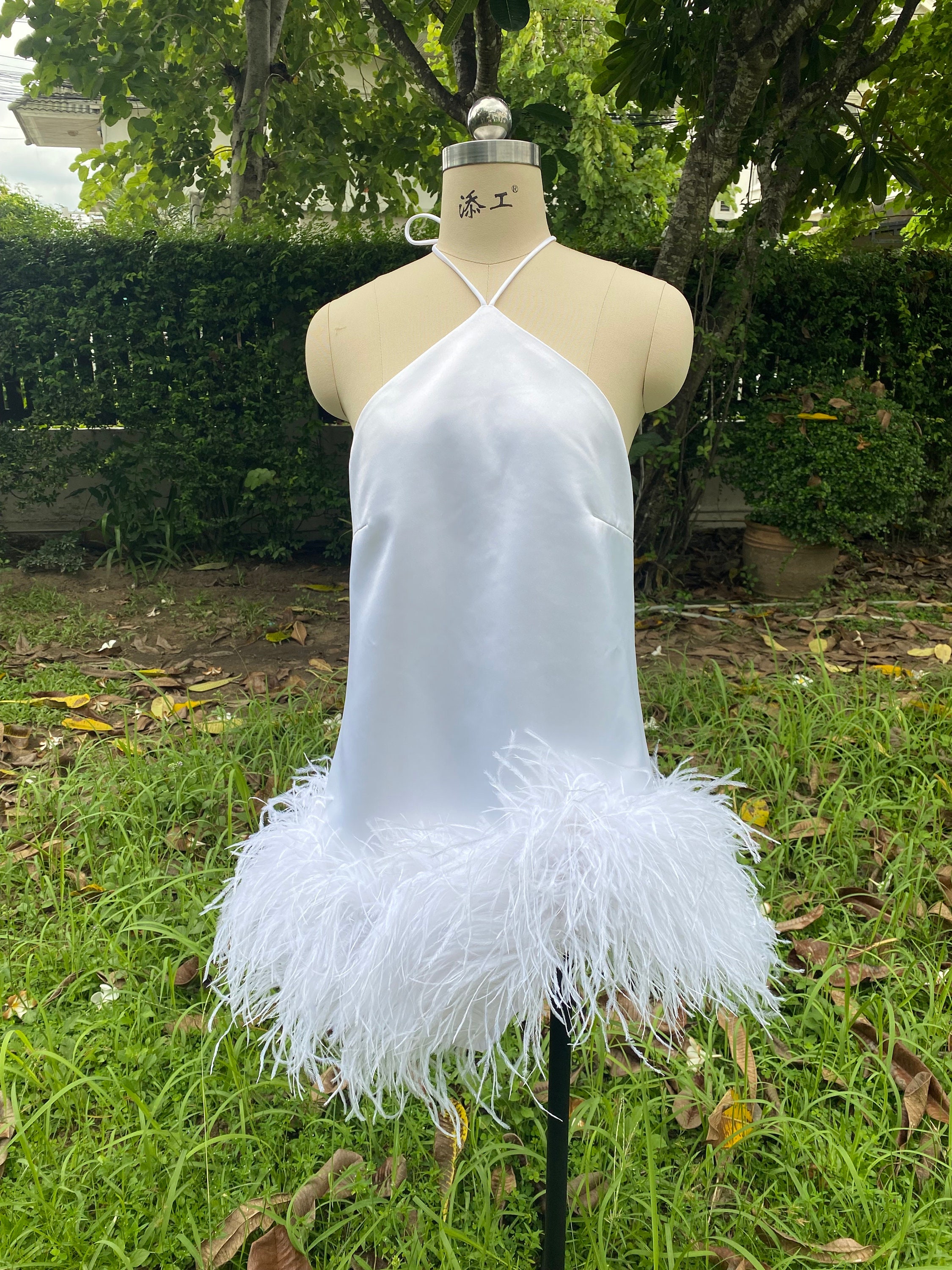 Short White Halter Dress - Etsy
