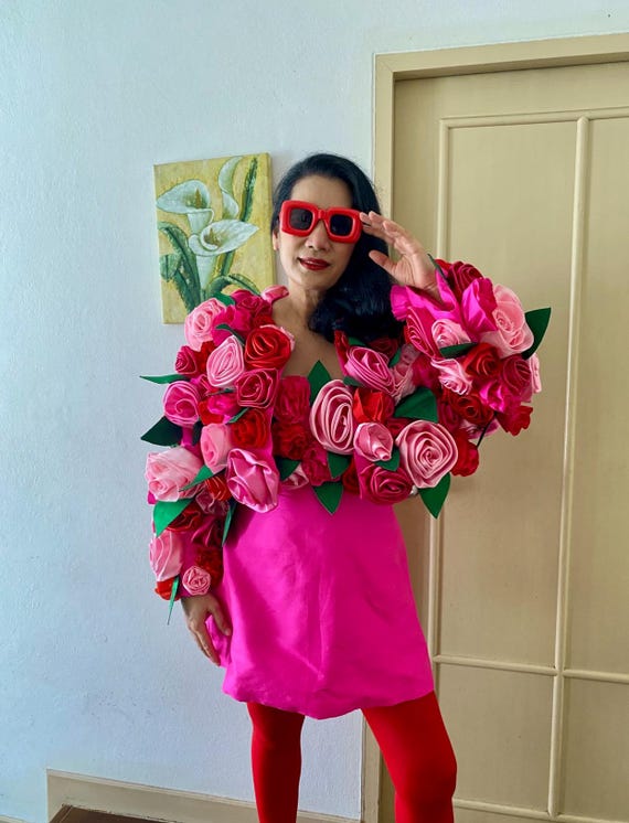 Custom Hot Pink 3d Flower Jacket for Women, Custom Jacket,ruffles Wedding  Gown,plus Size Cover up for Wedding Dress,elegant Dress Summer - Etsy New  Zealand