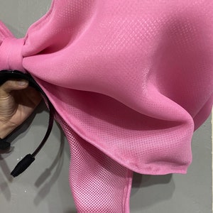 Jumbo bow headband pink barbie,Halloween headband,Wedding hair accessories,Unique hair accessories,LGBTQ gifts,Custom headband image 2