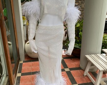 Henry white stretchable rhinestone sheet,Graduation dress,Birthday party dress, Plus size wedding dress, Sexy wedding dress