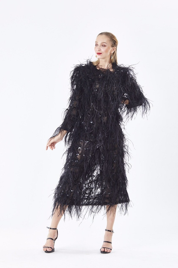 Custom Embroidered Black Feather Dress for Women,plus Size Dress,unique Wedding Dress,celestial Dress,halloween Dress - Etsy Custom Embroidered Black Feather Dress for Women,plus Size Dress,unique Wedding Dress,celestial Dress,halloween Dress - Etsy