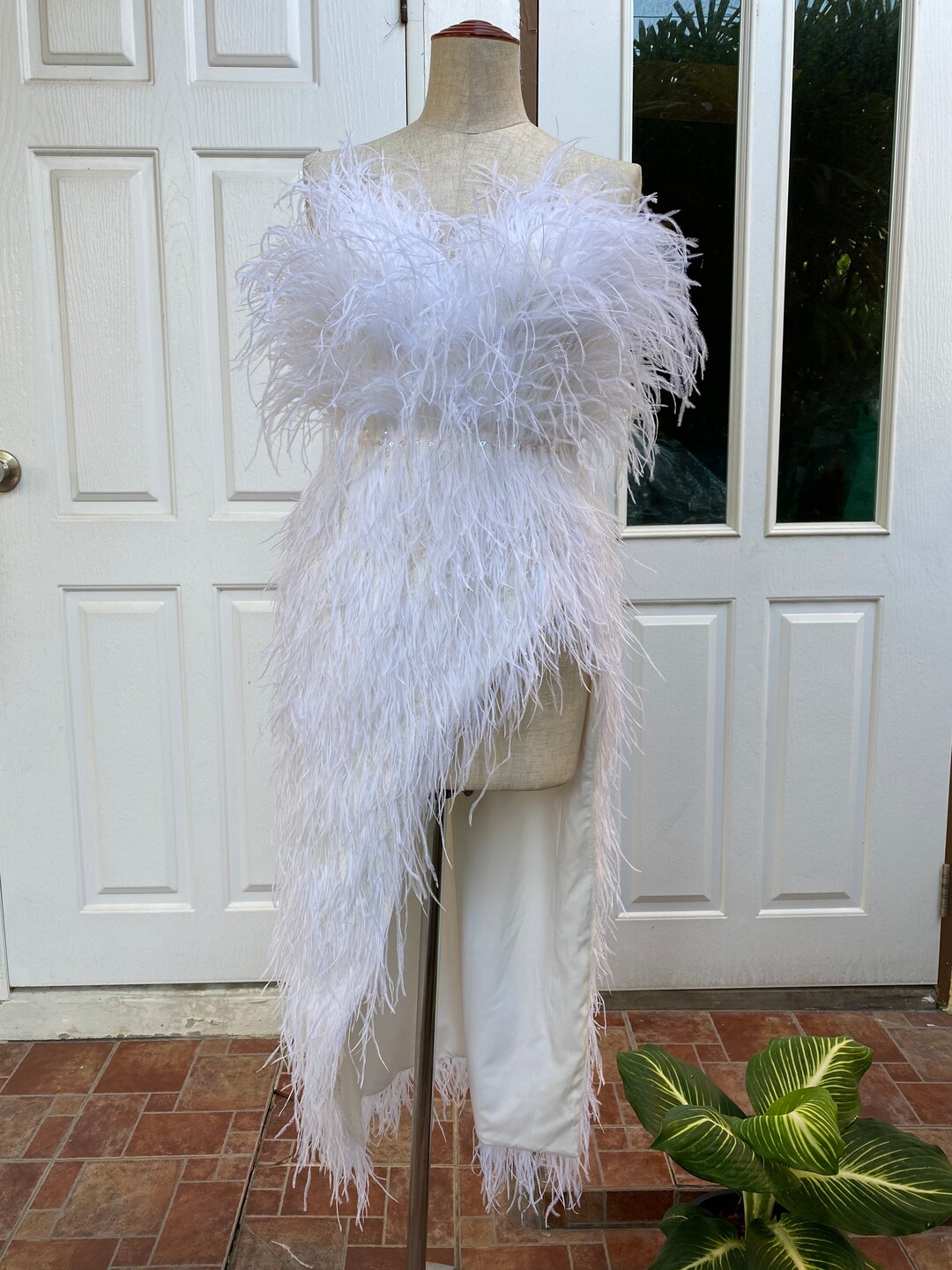 White High Slit Feather Dress,alternative Wedding Dress,corset Dress for  Women,wedding Guest Dress,plus Size Wedding Dress,handmade Dresses - Etsy