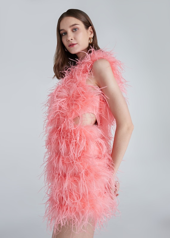 Plumas naranjas en un vestido corto de hombro para mujer vestido de novia alternativo para talla grande regalo de vestido personalizado para hija regalo para ella Etsy Mexico