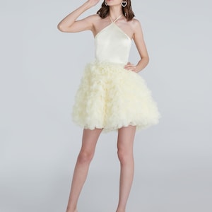 Debby ivory tulle jumpsuits for women,Tulle prom dress,Evening dress tulle,Plus size wedding dress,Short tulle dress,Cocktail dress spring