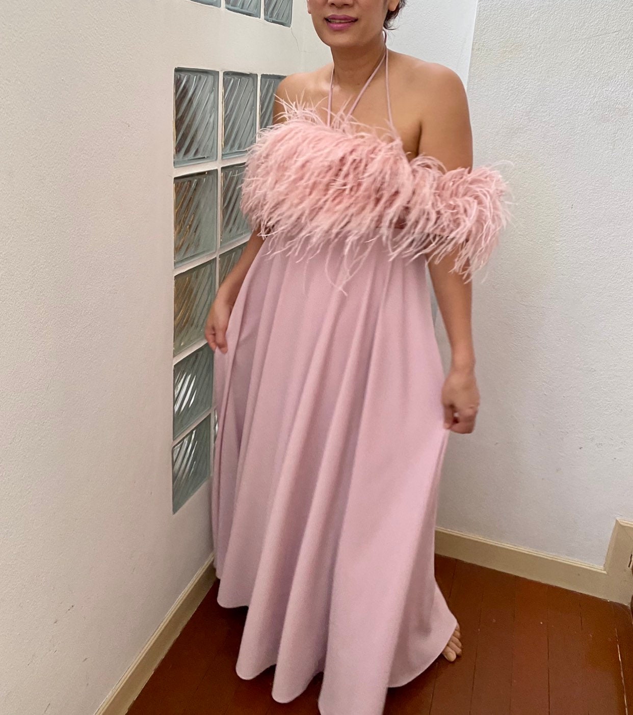 off the shoulder blush maxi dress PinkBlush Petite Pink Solid Off Shoulder Maternity Maxi Dress XL