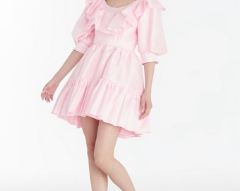 SGinstar Lisa ruffles silk dress