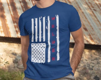 American Flag Welder Shirt | Patriotic Blue Collar Tee | Welding Trades Graphic T-Shirt | Gift for Welders | USA Flag Work Shirt