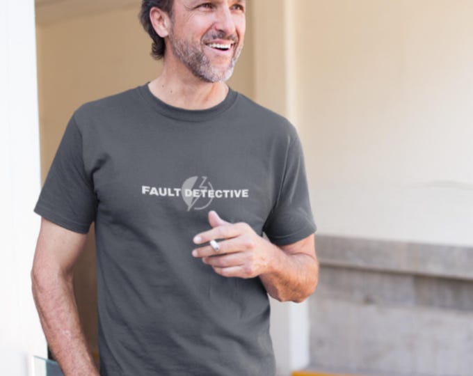 Fault Detective T-Shirt | Electrician & Technician Tee | Blue Collar Trade Shirt | Skilled Labor Pride Workwear