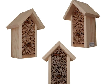 Insekten Appartement aus Eschenholz, Insektenhotel, Wildbienenhotel, Nisthilfe