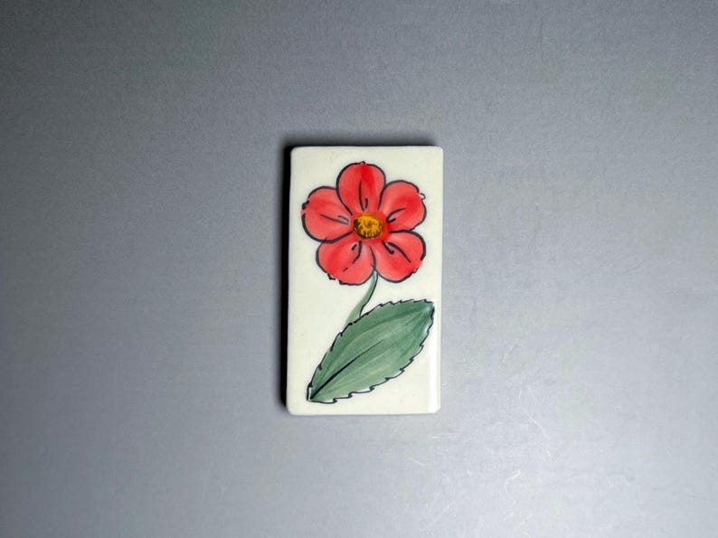 Handmade Magnets: Porcelain Flower, Set of 4, Fine Art Ceramics image 6