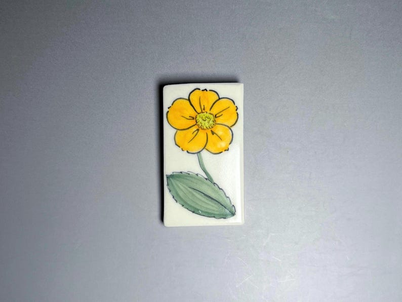 Handmade Magnets: Porcelain Flower, Set of 4, Fine Art Ceramics image 2