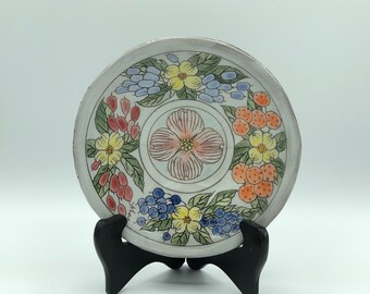 Dogwood flower dish, spoon rest, trinket holder, soap bowl, fine art ceramics