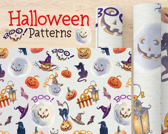 WATERCOLOR HALLOWEEN PATTERNS