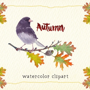 hello fall watercolor clipart collection