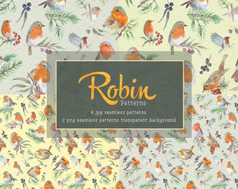 watercolor robin patterns