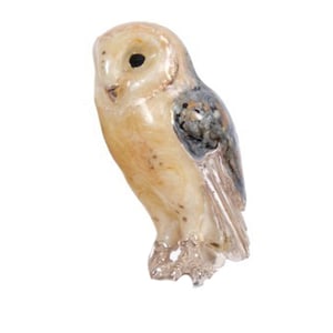 Special Edition Handmade Solid Silver & Enamelled Barn Owl Ornament