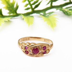 Second Hand (1969) 18ct Gold Ruby & Diamond Cluster Ring