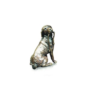 Minature Handmade Bronze Labrador With Lead Ornament