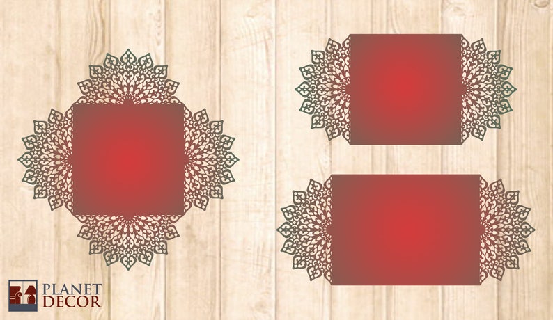 Laser Cut Wedding Card Template