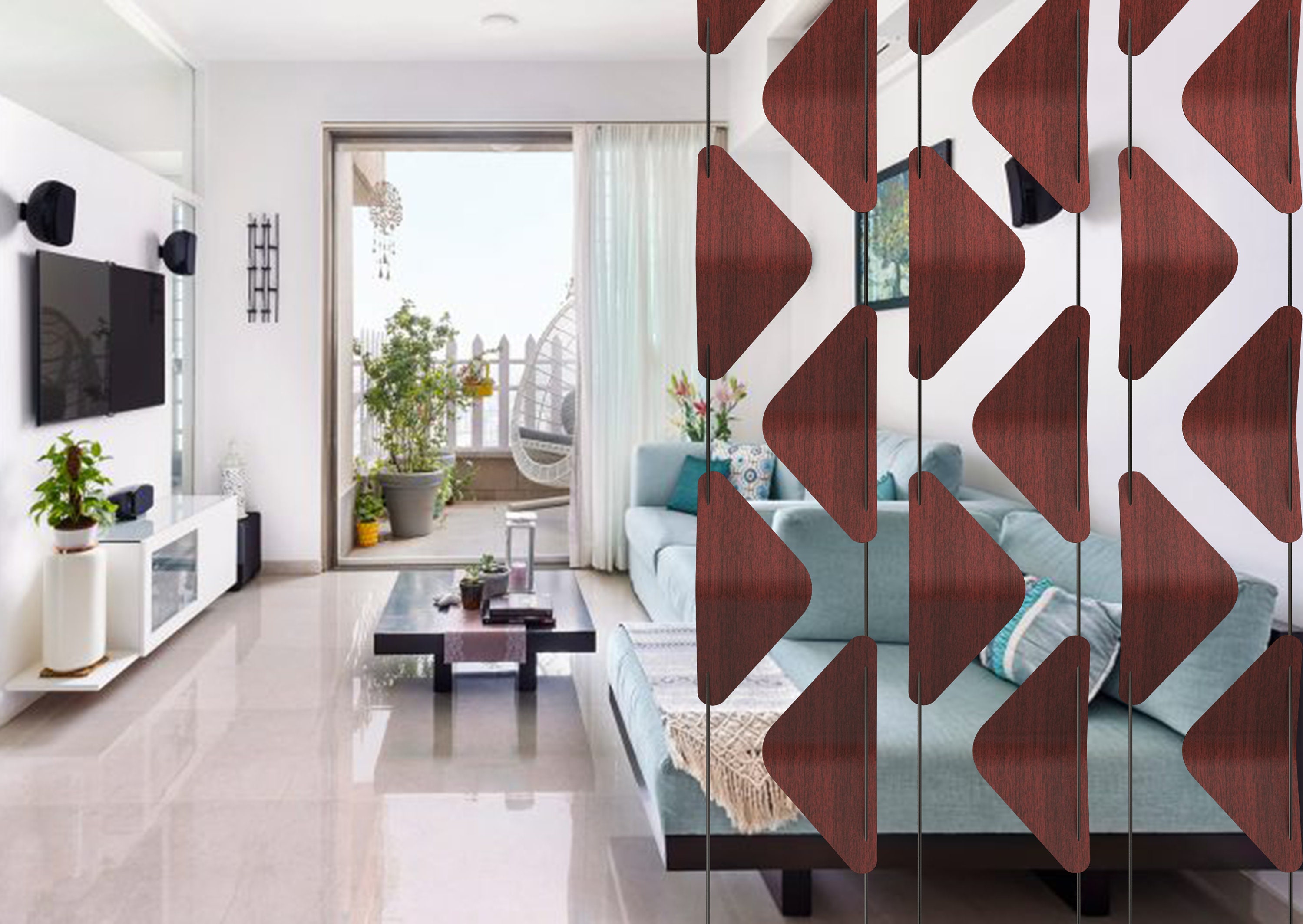 Room Divider Partition Hanging Metal String Etsy