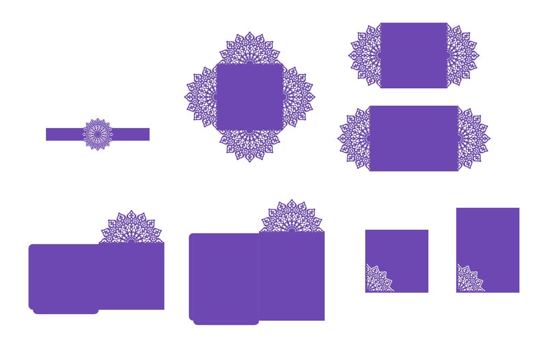 Laser Cut Wedding Card Template