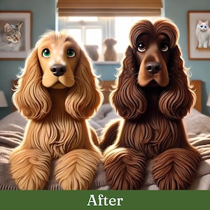 Portrait personnalisé inspiré de Pixar | Caricature personnalisée à partir d'une photo | Transformez vous-même et vos animaux de compagnie en personnages animés | Cadeau d'art numérique