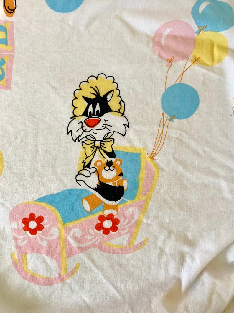 Vintage Bugs Bunny Crib Sheet Vintage Baby Looney Tunes Crib Etsy