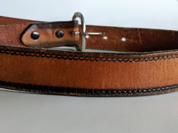 Vintage Leather Child or Adult Cowboy Belt, Retro… - image 9