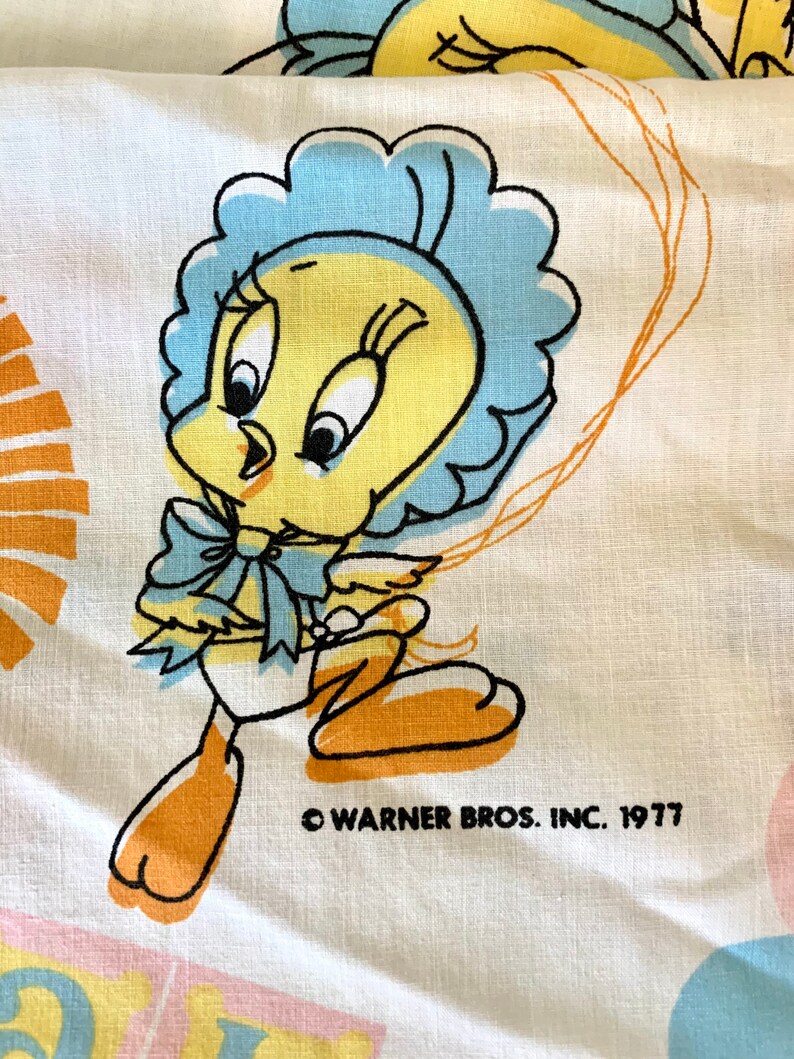 Vintage Bugs Bunny Crib Sheet Vintage Baby Looney Tunes Crib Etsy