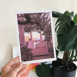 PATIO Print of Ravello Series, Risograph Art Print, Limited Edition 4 Colour Photo Style Riso