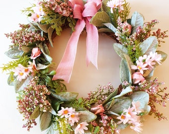 Pastel floral wreath  | Door Wreath | Wall Wreath |FREE DELIVERY to Australian Addresses