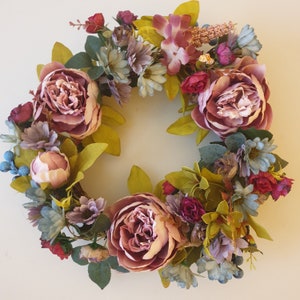 Peony and spring floral Wreath table Centrepiece wedding gift FREE DELIVERY to Australian Addresses image 5