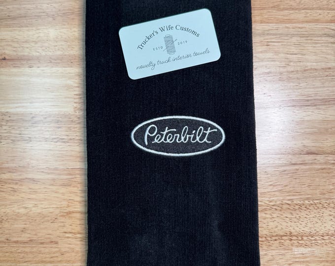 READY TO SHIP - Single - Custom novelty truck towel - Premium quality hand towel embroidered - great gift for truckers! Door handle towel