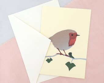 Robin Card | Bird Card | Bird Greetings Card | Bird Birthday Card | Anniversary Card | Bird Art | Bird Print | Bird Art | Robin Print