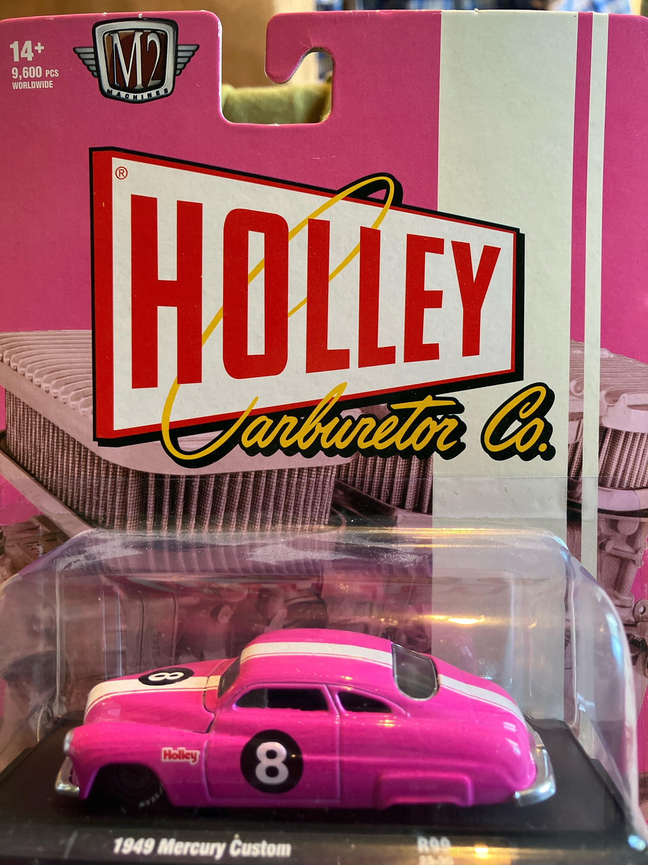 ミニカー M2 Machines 1/64 Mercury 1949 CastLine 1949 Mercury Custom Teal Flames | M2 Machines