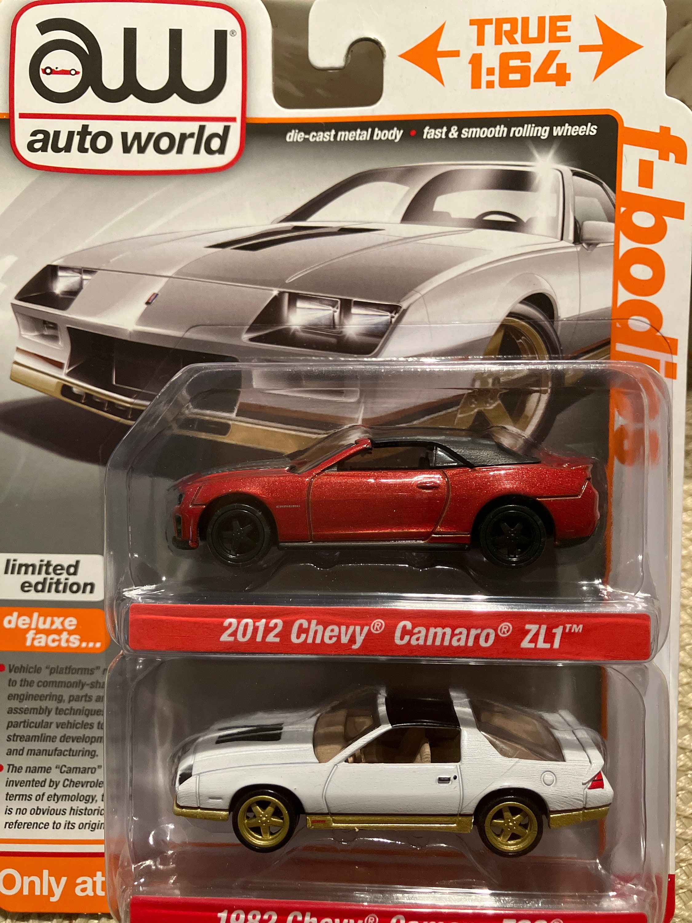 Auto World 2012 Camaro ZL1 and 1982 Camaro Z28 -2 Pack Limited