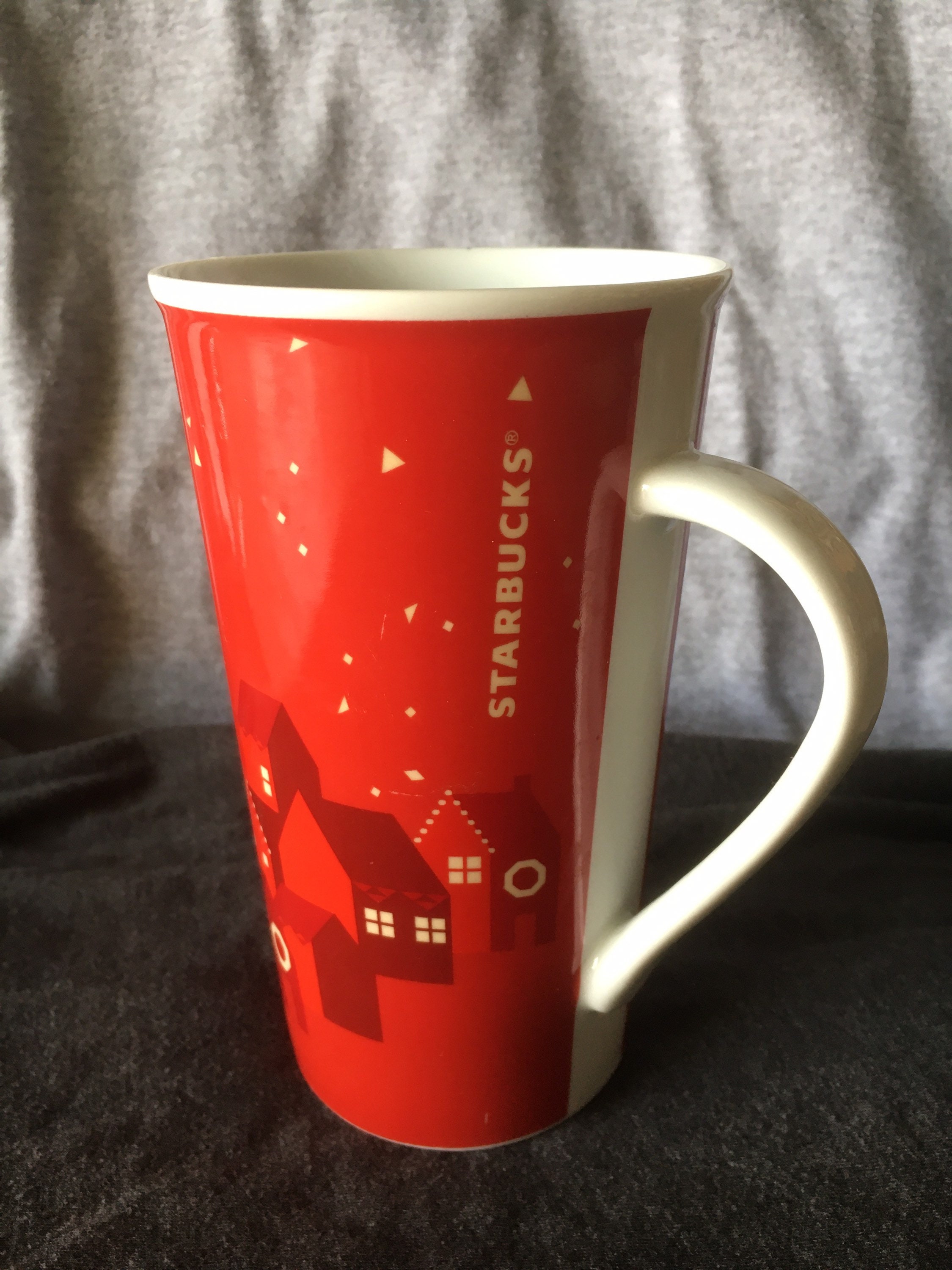 Starbucks 14 oz Ceramic Holiday Travel Coffee Mugs Lot of 2